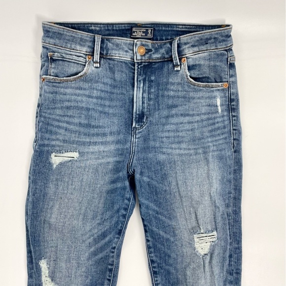 Abercrombie & Fitch Women’s Jeans 29/8 Simone High Rise Ankle‎ Distressed Skinny - Picture 5 of 13
